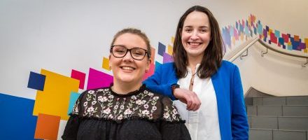 Laura Brady, recipient of the 2017/18 UrbanVolt scholarship and Edel Kennedy, Head of Marketing with UrbanVolt announce the UrbanVolt Scholarship for 2018/19